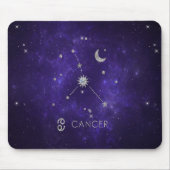 Lila Zodiakarzinom | Kosmisches Astrologie Horosko Mousepad (Vorne)
