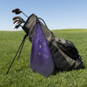 Lila Zodiakiefieber | Kosmisches Astrologie Horosk Golfhandtuch (Gras)