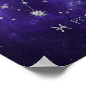 Lila Zodiakiefieber | Kosmisches Astrologie Horosk Poster (Ecke)