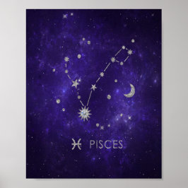 Lila Zodiakiefieber | Kosmisches Astrologie Horosk Poster