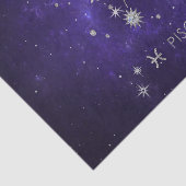 Lila Zodiakiefieber | Kosmisches Astrologie Horosk Seidenpapier (Ausschnitt)