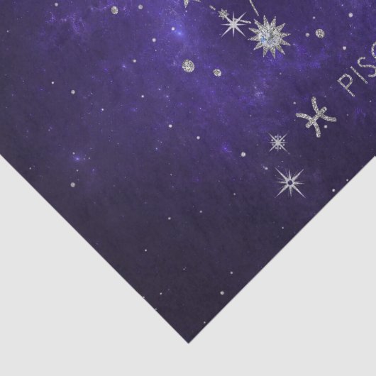 Lila Zodiakiefieber | Kosmisches Astrologie Horosk Seidenpapier (Ausschnitt)