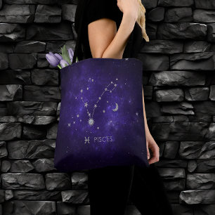 Lila Zodiakiefieber   Kosmisches Astrologie Horosk Tasche