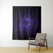 Lila Zodiakiefieber | Kosmisches Astrologie Horosk Wandteppich (Beispiel)