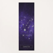 Lila Zodiakiefieber | Kosmisches Astrologie Horosk Yogamatte (Vorderseite)
