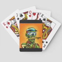 Lila Zombie-Spielkarten