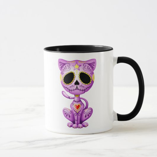 Lila Zombie-Zuckerkätzchen Tasse (Rechts)