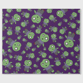 Lila Zombies Geschenkpapier (Flach)
