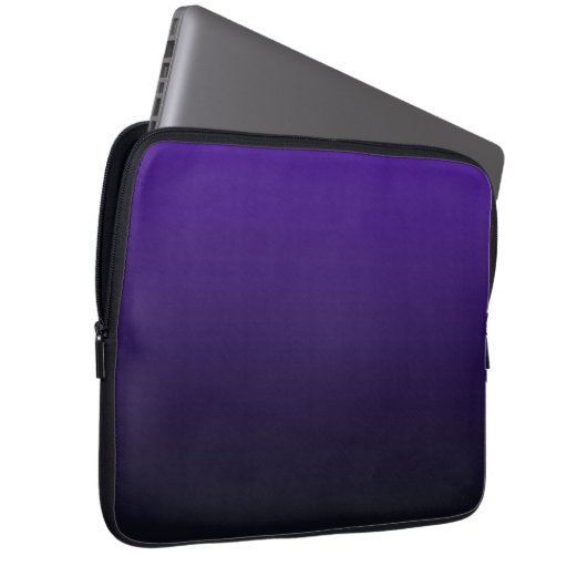 Lila zu Black Gradient Electronics Bag Laptopschutzhülle (Vorne Rechts)