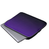 Lila zu Black Gradient Electronics Bag Laptopschutzhülle (Vorne Knopf)