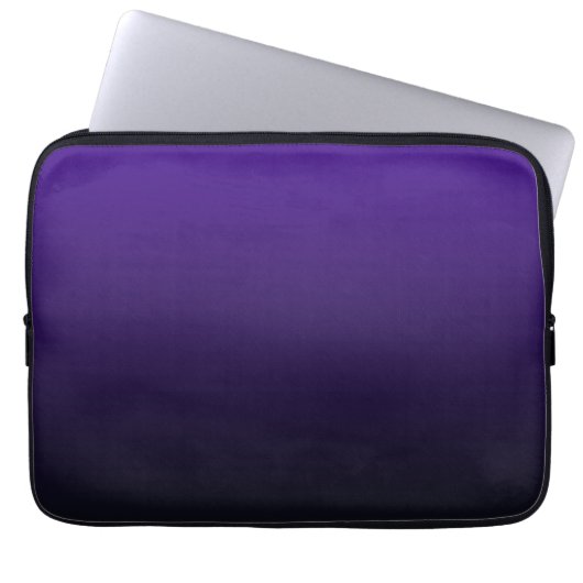 Lila zu Black Gradient Electronics Bag Laptopschutzhülle (Vorderseite)