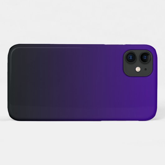Lila zu Black Gradient iPhone Case (Rückseite (Horizontal))