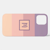 Lila zu gelben Farbpalettenmonogramm Case-Mate iPhone Hülle (Rückseite (Horizontal))