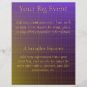 Lila zu Goldmuster Flyer (Vorne)