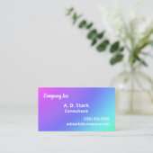 Lila zu Green Rainbow Gradient Business Cards Visitenkarte (Stehend Vorderseite)