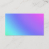 Lila zu Green Rainbow Gradient Business Cards Visitenkarte (Rückseite)