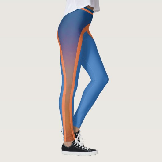 Lila zu Orange Leggings (Rechts)