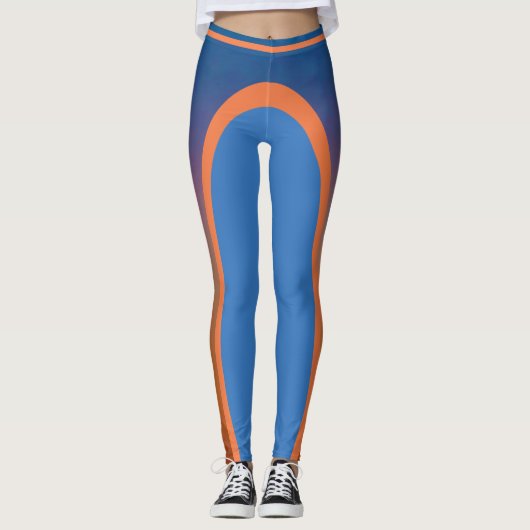 Lila zu Orange Leggings (Vorderseite)