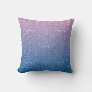 Lila zu Periwinkle Floral Intricate Damask Kissen
