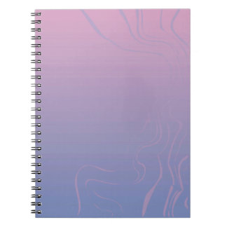 Lila zu Rosa Wirbel Ombre Notizbuch Notizblock