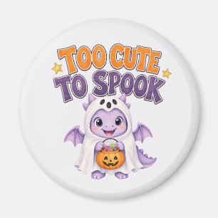 Lila zu süß, um zu erschrecken Halloween-Geist-Dra Magnet