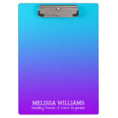 Lila zu türkisfarbenem Blautön Klemmbrett (Vorderseite)