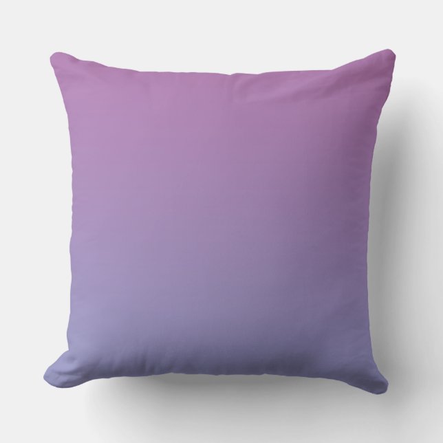 Lila zu violettem Ombre Kissen (Vorderseite)