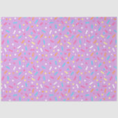 Lila Zuckerguss Icing & Donut Sprinkles Seidenpapier (Vorderseite)