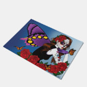 Lila Zuckerkulöhe Fußmatte (Schrägansicht)