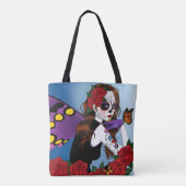 Lila Zuckerkulöhe Tasche (Rückseite)