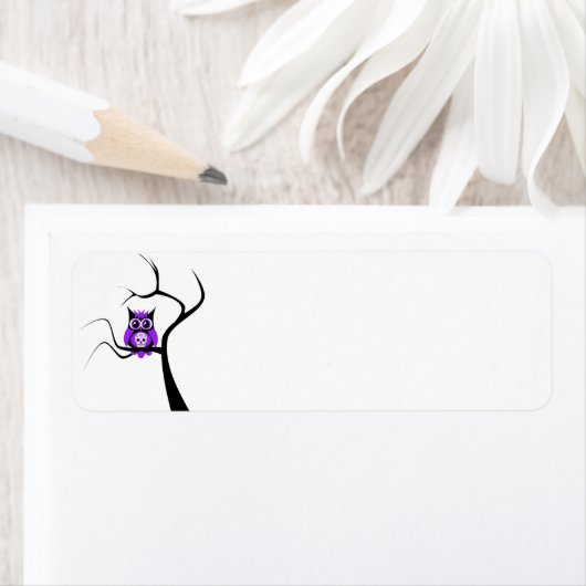 Lila Zuckerkulöuchen im Baumlabel (Insitu)