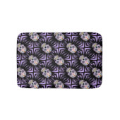 Lila Zuckerschädel Badematte (Vorderseite)