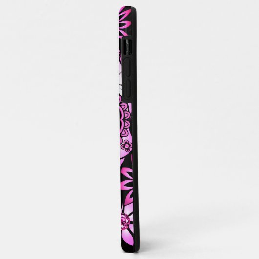 Lila Zuckerschädel Case-Mate iPhone Hülle (Hinten/Links)