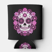 Lila Zuckerschädel Dosenkühler (Rückseite)