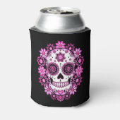 Lila Zuckerschädel Dosenkühler (Kanne Rückseite)