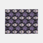 Lila Zuckerschädel Fleecedecke (Vorderseite (Horizontal))