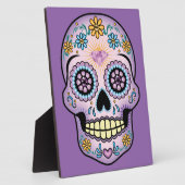 Lila Zuckerschädel Fotoplatte (Seite)