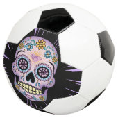 Lila Zuckerschädel Fußball (Dreiviertel)