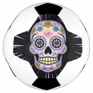 Lila Zuckerschädel Fußball