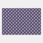 Lila Zuckerschädel Geschenkpapier Set (Vorderseite 2)