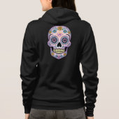 Lila Zuckerschädel Hoodie (Rückseite)