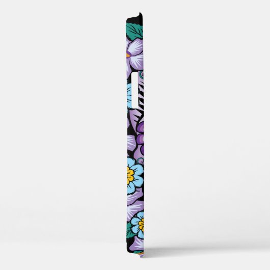 Lila Zuckerschädel mit Blume Case-Mate iPhone Hülle (Rückseite / Rechts)