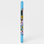 Lila Zuckerschädel mit Blume iPhone Hülle (Rechte Seite)