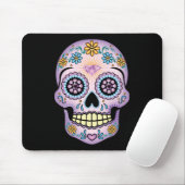 Lila Zuckerschädel Mousepad (Mit Mouse)