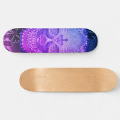 Lila Zuckerschädel Skateboard (Horizontal)