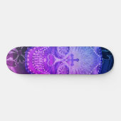 Lila Zuckerschädel Skateboard (Horizontal)