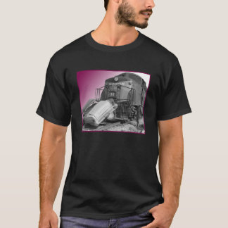 Lila Zug-Wrack T-Shirt