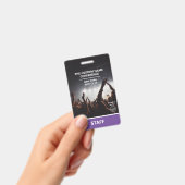 Lila Zugangscode für Konferenzpersonal QR Ausweis (Handheld)