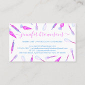 Lila Zuhause Bäckerei Konditorei Koch Visitenkarte (Rückseite)