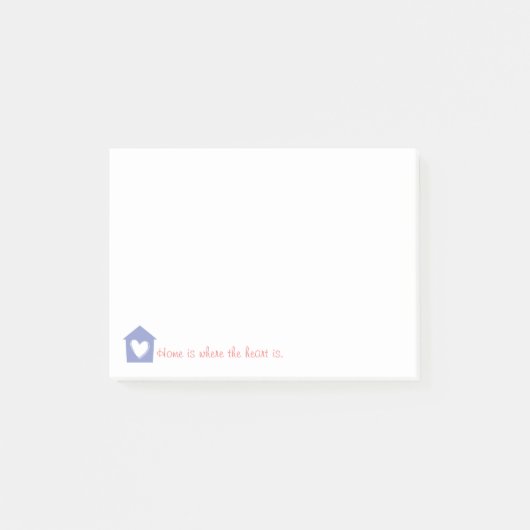 Lila Zuhause ist, wo das Herz Notizen ist (Vorderseite)